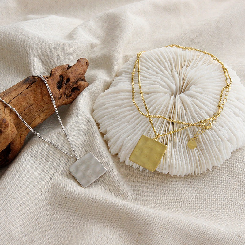 Casual Geometry Square 925 Sterling Silver Necklace