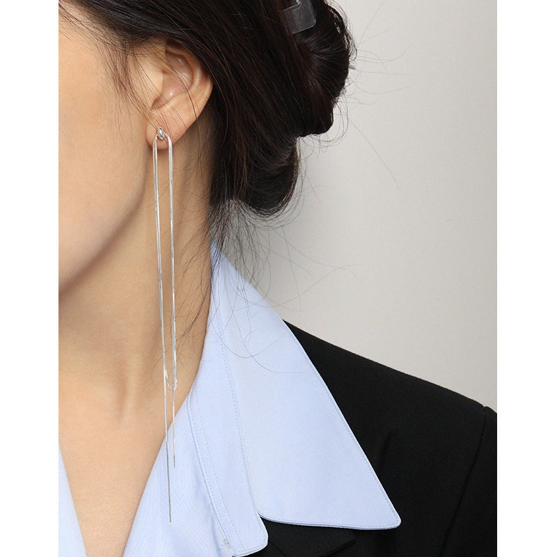 Elegant Beads Women 925 Sterling Silver Dangling Earring Single