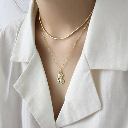 Fashion Irregular Gluttonous Beans 925 Sterling Silver Necklace