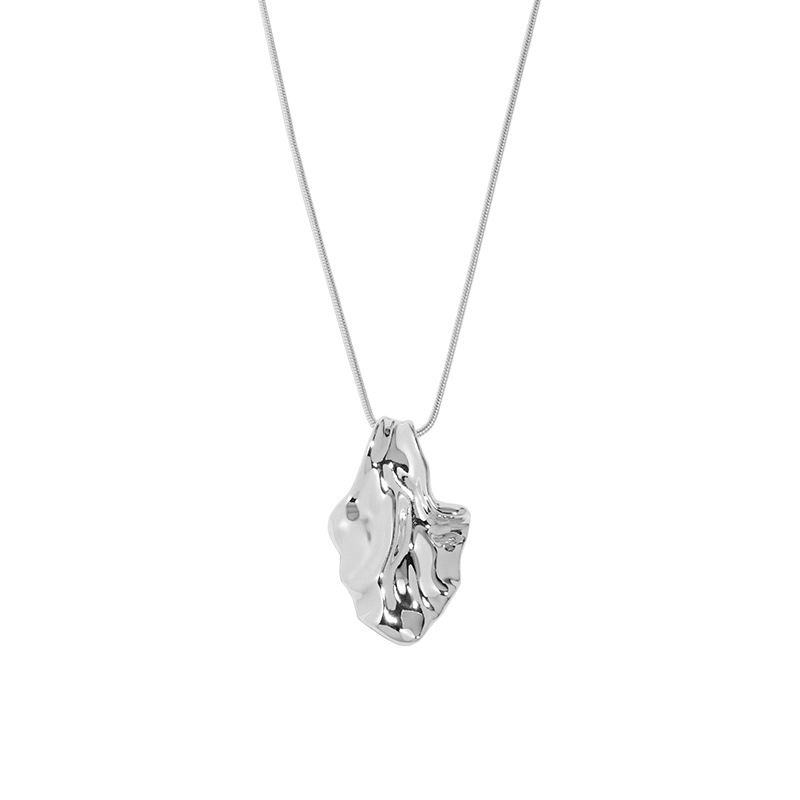 Fashion Irregular Leaf 925 Sterling Silver Necklace