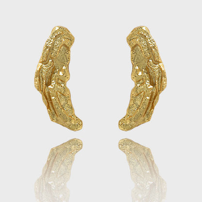 Fashion Irregular Stones 925 Sterling Silver Dangling Earrings