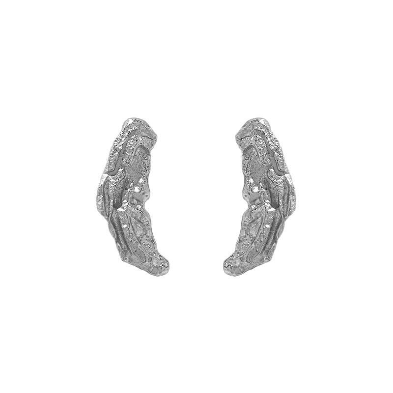 Fashion Irregular Stones 925 Sterling Silver Dangling Earrings