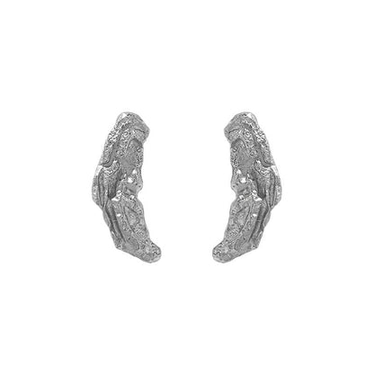 Fashion Irregular Stones 925 Sterling Silver Dangling Earrings