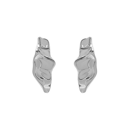 Geometry Irregular Pods 925 Sterling Silver Stud Earrings