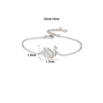 Gift Beautiful Swan Animal 925 Sterling Silver Bracelet