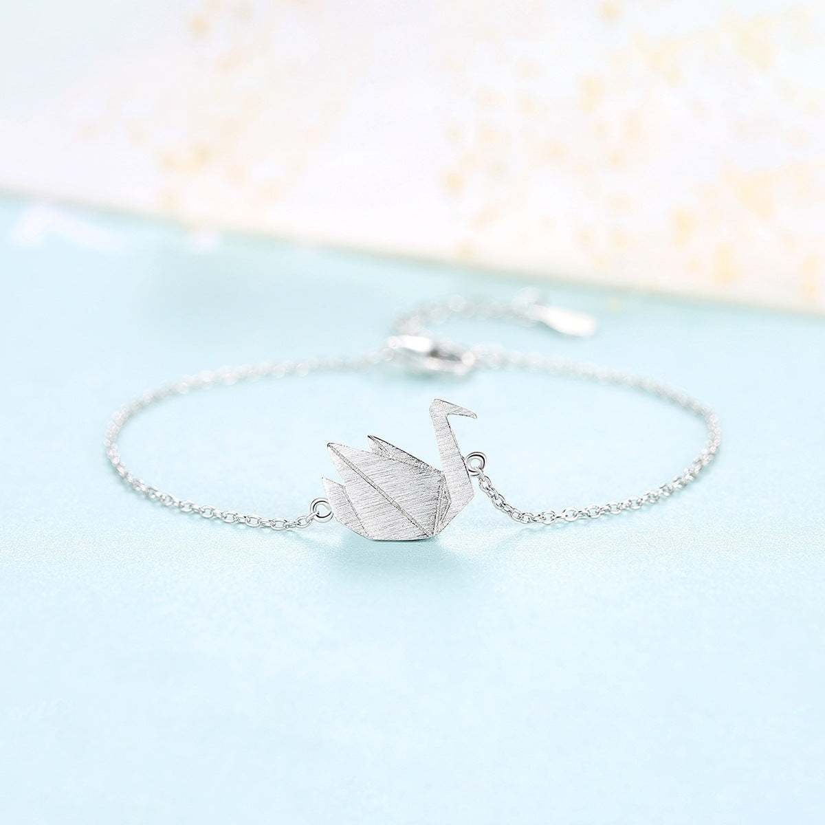 Gift Beautiful Swan Animal 925 Sterling Silver Bracelet