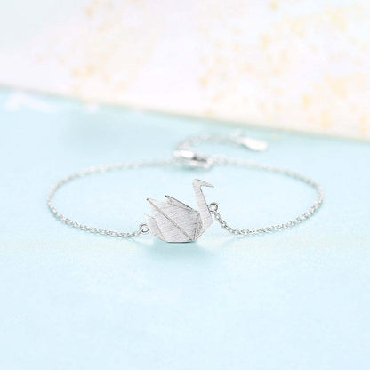 Gift Beautiful Swan Animal 925 Sterling Silver Bracelet