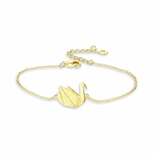 Gift Beautiful Swan Animal 925 Sterling Silver Bracelet