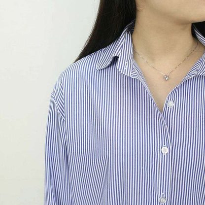 Gift Geometry CZ Magic Cube Hollow 925 Sterling Silver Necklace