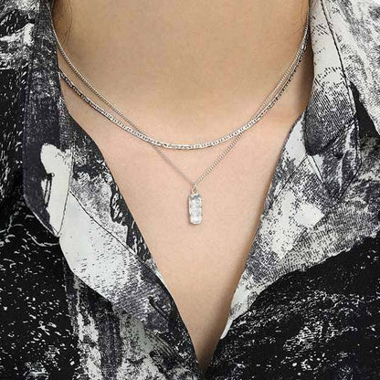 Gift Irregular Peanut 925 Sterling Silver Necklace