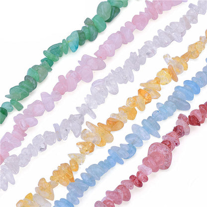 Irregular DIY Natural Crystal Aquamarine Strawberry Quartz Aventurine for Earrings Bracelet