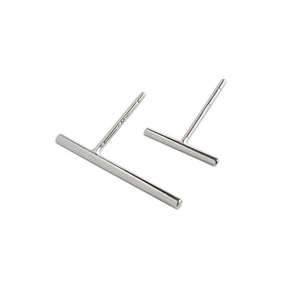 Minimalist Geometry Strip 925 Sterling Silver Stud Earrings