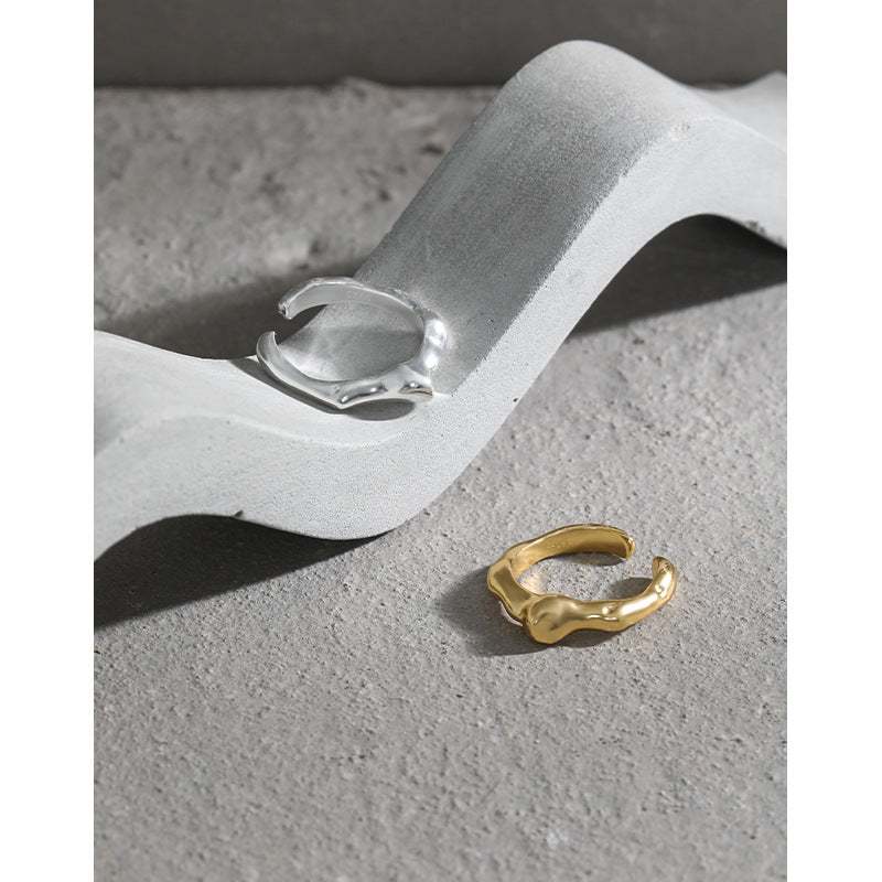 Party Irregular Drop 925 Sterling Silver Non-Pierced Earring Single