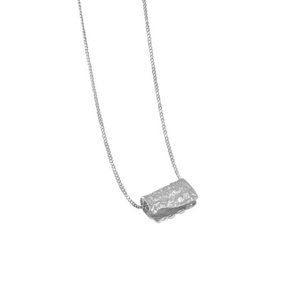 Party Irregular Geometry Block 925 Sterling Silver Necklace