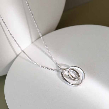 Simple Irregular Hollow Heart 925 Sterling Silver Necklace