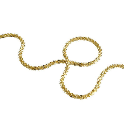 Simple Nugget Crisscross 925 Sterling Silver Necklace