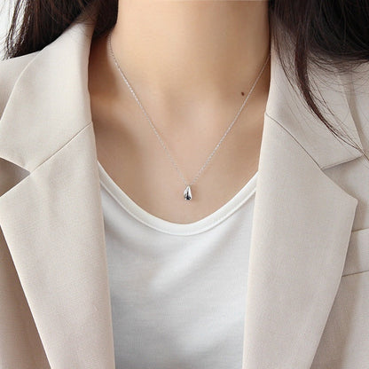 Simple Water Drop Hot 925 Sterling Silver Necklace